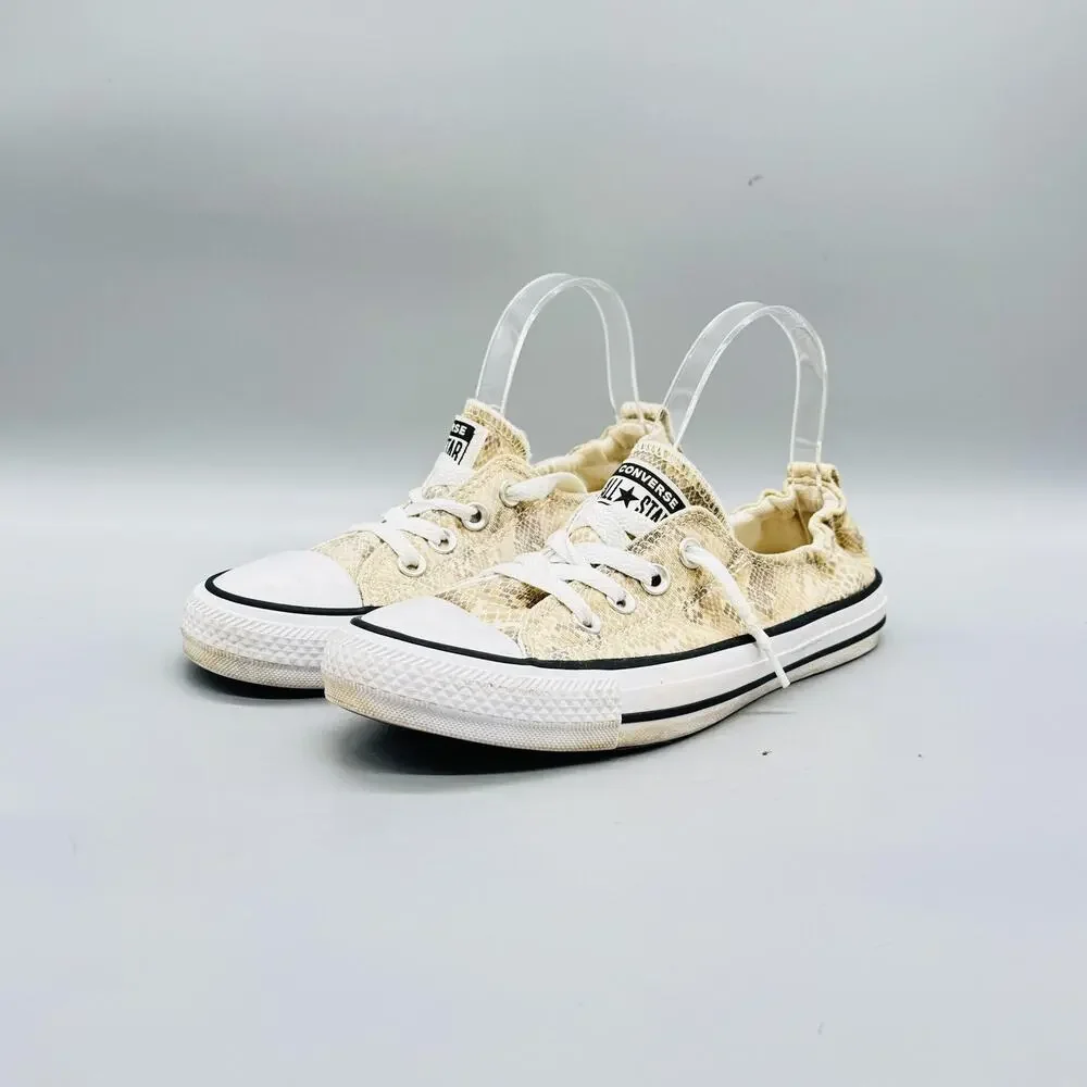 Converse Shoes Womens 7 Beige Snake Print All Star Shoreline Sneaker - Picture 3 of 11